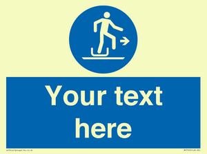 Custom Alighting from a toboggan to the right